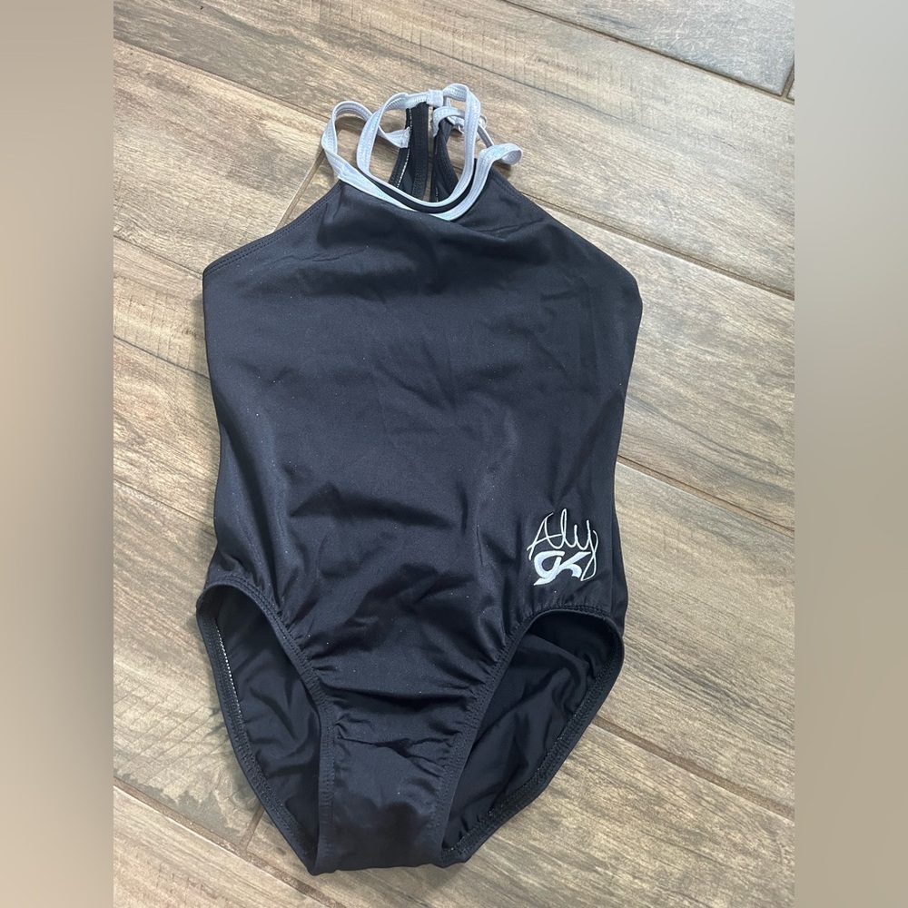 Kids Black Gymnastics Leotard